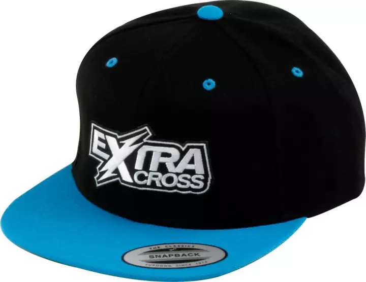 Extracross Snapback Cap Black-Cyan