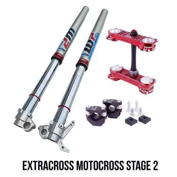 WP Xact Pro 7548 Motocross Gabel + Xtrig ROCS Pro Gabelbrücke inkl. PHDS - MX Stage 2